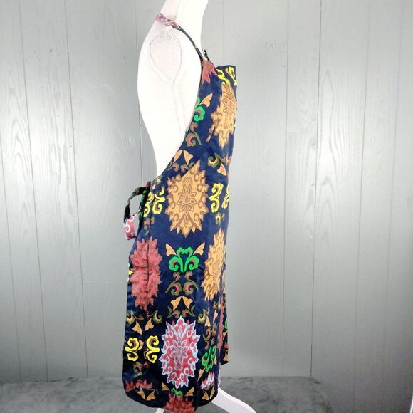 Gretchen Scott Apron Turkish Delight Womens Kitchen Long Adjustable Colorful - Picture 4 of 11